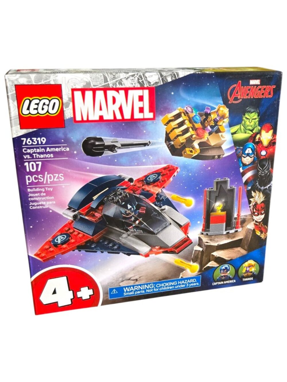 LEGO Marvel Captain America vs Thanos Building Toy for Kids Ages 4 and Up